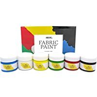 Los mejores  - Pintura para Tela y Ropa permanente Nazca Colors – Set 6 Colores x 100ml - Pintura Acrílica Textil Profesional Ideal…
